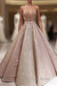 Puffy Robe De Soiree Ball Gown Sweetheart Sequins Sparkle Long Formal Prom Dresses Formal Prom Gown Evening Dresses