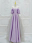 Purple Satin Tulle Off the Shoulder Prom Dress