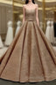Rose Gold Quinceanera Dresses Sweetheart Sequin Ball Gown