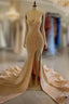 Sexy Gold Sequins Formal Prom Dresses Mermaid Long Black Girl Formal Dresses