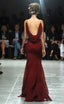 Straps Burgundy Long Formal Prom Dresses For Teens
