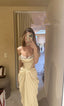 Sexy Mermaid Strapless Long Chiffon Formal Prom Dresses