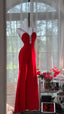 Sexy Red Halter Neck Beaded Backless Chiffon Formal Prom Dresses