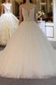 Shiny Long Ball Gown Sweetheart Spaghetti Strap Lace Tulle Wedding Dresses