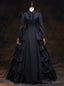 Shop Designer Black Long Sleeve High Neck Rococo Baroque Vintage Gown Dress