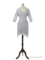 Silver Mother Of The Bride Dresses Sheath Chiffon Lace