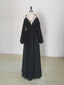 Simple A line Black Long Prom Dress, Black Evening Graduation Dresses