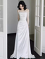 Simple Mermaid Sleeveless Long Formal Prom Dresses