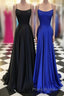 Simple satin long Formal Prom dress, long evening dress