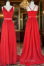 Sleeveless V-Neck Sweep Train A-Line/Princess Chiffon Bridesmaid Dresses