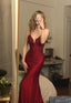 Spaghetti Straps Mermaid Long Formal Prom Dresses