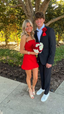 Strapless Red Short Formal Prom Dresses Homecoming Dresses