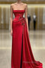 Strapless Sexy Red Mermaid Formal Prom Dresses
