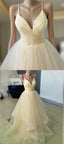 Stunning Champagne Color Wedding Dresses Formal Prom Dresses For Wedding Party