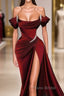 Stunning Off-The-Shoulder Mermaid Formal Prom Dresses Ruffles With High Split