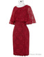 Stunning Short Mother of the Bride Dresses with Cape