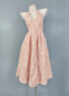 Sweet Pink A-Line Halter V-Neck Jacquard Formal Prom Dresses