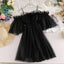 Sweet Spaghetti Strap Fairy Mid-Length Mesh Dress