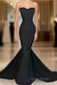 Sweetheart Black Trumpet New Arrival Formal Dresses Hottest Elegant Court Train Party Dresses