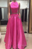 Two Pieces Formal Prom Dresses,Simple Formal Prom Dresses,Party Dresses