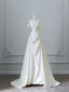 Unique Mermaid Strapless Long Wedding Dresses With Short Sleeves Brides Dresses