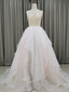 Unique Sweetheart Neck Tulle Long Prom Dresses, Tulle Graduation With Beading Sequin