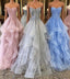 Unique sweetheart tulle lace long Formal Prom dress, tulle evening dress