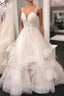 Unique v neck tulle lace long Formal Prom dress, tulle lace wedding dress
