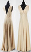 V Neck Sleeveless Party Dresses £¬ Long Formal Prom Dresses
