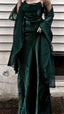 Vintage A Line Spaghetti Straps Green Chiffon Formal Prom Dresses Long Formal Evening Gown Formal Party Dresses With Ribbon