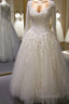 Vintage Long Sleeves Wedding Dresses Princess