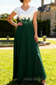 White Green A Line V Neck Appliqued Mother Of The Bride Dresses