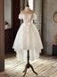 White Tulle Off the Shoulder Wedding Dress