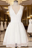 White Homecoming Dresses,Short Party Dresses