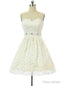 White Lace Sweetheart Homecoming Dress