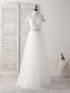 White Off Shoulder Tulle Beads Long Prom Dress White Evening Dress