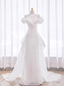 White Sequins Off the Shoulder Wedding Dress