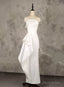 White Sheath Strapless Wedding Dress