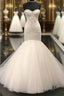 White Tulle Sweetheart Long Wedding Dresses, Bridal Dresses