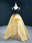 With 1000s Of Champagne Ball Gown Organza V-neck Beading Prom Dress