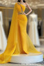 Yellow Long Formal Prom Dresses