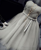 Cute A Line Tulle Short Formal Prom Dresses, Bridesmaid Dresses