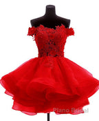 Mini Tulle Lace Short Formal Prom Dress, Homecoming Dress