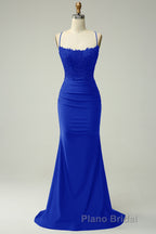 Sparkly Dark Green Beaded Long Formal Prom Dresses with Appliques