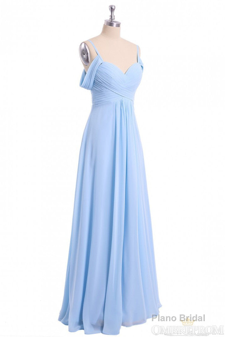 A-line Sky Blue Long Wedding Party Dresses Secondary image