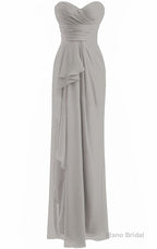 Classical Burgundy Sweetheart Empire Pleated Floor Length Chiffon Bridesmaid Dresses
