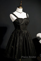 Elegant Sleeveless Tulle Sequins Short Homecoming Dresses