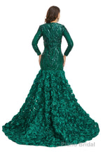 Prom Dresses Long V Neck Prom Gowns Full Sleeve Formal Dress Floor Length Dress 2025