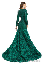 Prom Dresses Long V Neck Prom Gowns Full Sleeve Formal Dress Floor Length Dress 2025