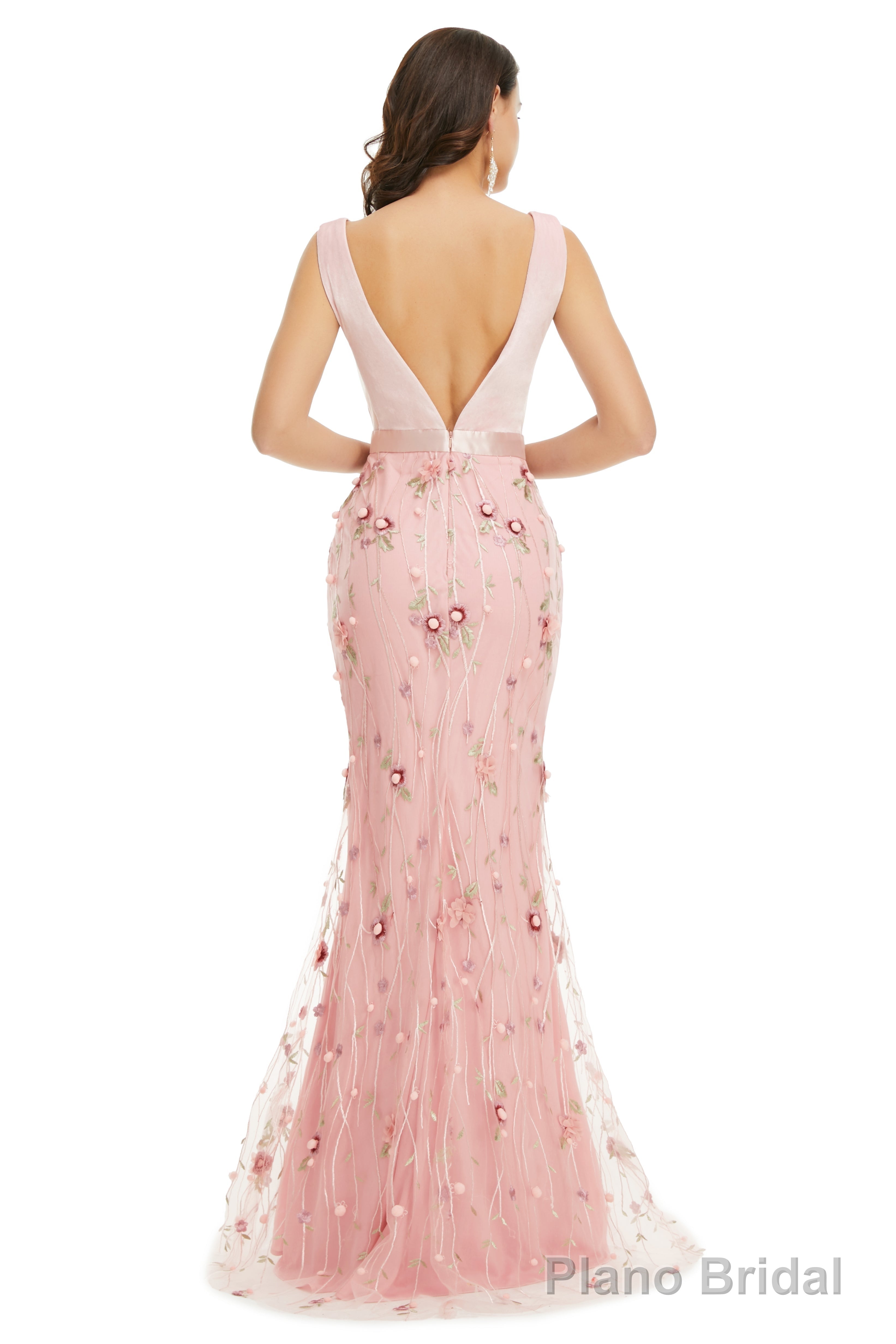 Lady Dresses Sleeveless Prom Dresses V Neck Formal Gowns 2025 Secondary image